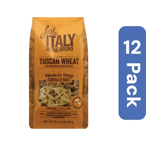 Little Italy In The Bronx Farfalle No. 67 Pasta 16 oz (Pack Of 12)