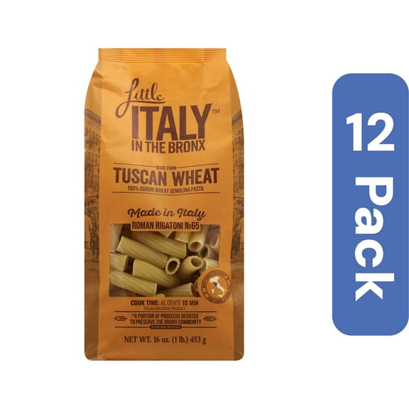Little Italy In The Bronx Roman Rigatoni Pasta 16 oz (Pack Of 12)