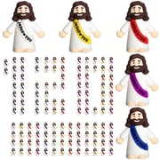 120 pcs Little Jesus Figures Jesus Loves You Mini Jesus Figures Hide and Seek Religious Party Favors Sunday School Baptism Gifts