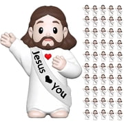 Little Jesus Figures,Mini Jesus Figurines - Tiny Statues for Easter Egg Stuffers,Religious Gifts,Parties,Baptism Gifts,Multicolor Miniature Decorations,Hide and Seek Figurines