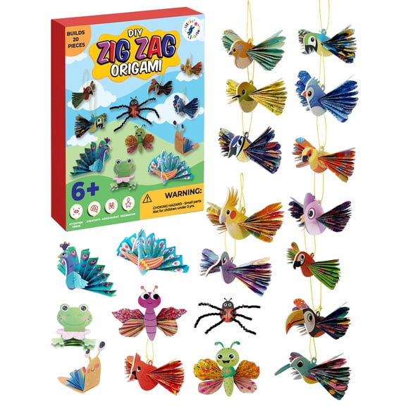 Little Jupiter DIY Zig Zag Origami - EVA Foam & Paper Craft Kit (Builds 20pcs)