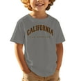 thumbnail image 1 of Little Kid Boys And Girls Printed Top Children Casual Sports Comfortable Loose Cute Short Sleeved T Shirt Medium T Shirt Football Boots for Boys High Top Youth Tech Tee Kids Blank 6-7 Years Gray, 1 of 4