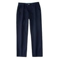 thumbnail image 1 of Little Kid Boys Girls School Uniform Pants Kids Dress Slacks Pants Elastic Classic Trousers 3-12 Years Dark Blue 6-7 Years, 1 of 7