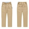 thumbnail image 1 of Little Kid Boys Girls Straight Pants School Uniform Stretchy Leggings Size 3-12 Years Khaki 6-7 Years, 1 of 6
