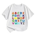 thumbnail image 1 of Little Kid Children's Casual Short Sleeved T Shirt Cartoon Print Crewneck Comfortable Big Girls Clothes Size 16 Tops for Teenagers Girls T Strap Shirt 2t Shirts Size 6 Thin Long 7-8 Years White, 1 of 4