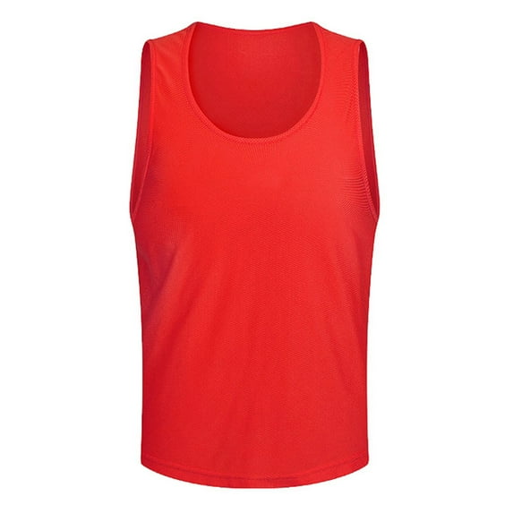 Little Kid Children's Solid Color Sleeveless Mesh Without Lace Up Sports Casual Vest Top Against Clothing Football Tee Shirts for Boys Dress Shirt Boys 4t Graphic Tees for Teen 5t 3-9 Years Red