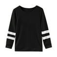 thumbnail image 1 of Little Kid Girls Long Sleeve T Shirt Children's Crew Neck Top Girls T Shirt 2t Winter Tops High Top Cleats Long Sleeve Thermal Tops X Set Clothes 4 5 6-7 Years Black, 1 of 5
