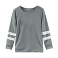 thumbnail image 1 of Little Kid Girls Long Sleeve T Shirt Children's Crew Neck Top Girls T Shirt 2t Winter Tops High Top Cleats Long Sleeve Thermal Tops X Set Clothes 4 5 5-6 Years Gray, 1 of 5