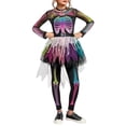 thumbnail image 1 of Little Kid Halloween Gift for Girl Halloween Skeleton for Kids and Toddlers Bone Jumpsuit for Everyday Play Outdoor Adventures School Cosplay Dress Up Spring Summer Black 7-8 Years, 1 of 7