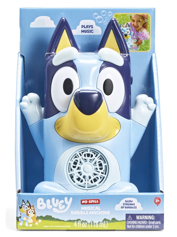 Little Kid Inc. Bluey No Spill Musical Bubble Machine
