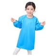 thumbnail image 1 of Little Kid Kid Art Smock Solid Color Apron For Children Printed Artist Painting Aprons Smocks With Long Sleeve Girls Size 9 Shirt T Shirt Size 6 Girls Mime Top Cute Crop Tops for 1-4 Years Blue, 1 of 3