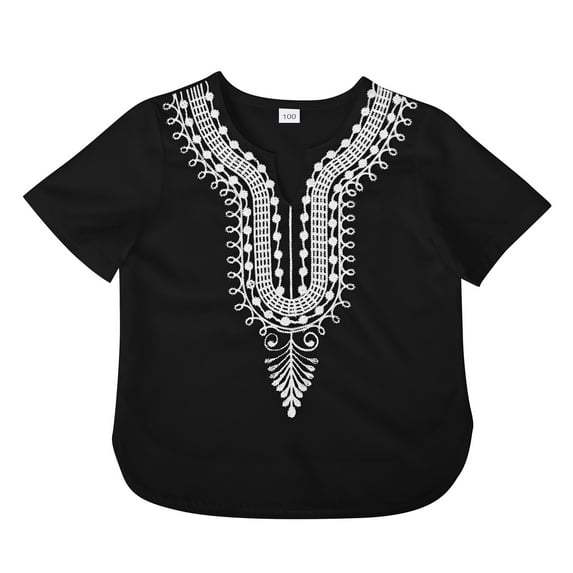 Little Kid Kids African Classic Childrens Dashiki Casual Loose Shirt Outfits Boys Girls Toddler Clothes Pack Boys Youth Undershirts Soccer Cleats High Tops Hooded Tops Kids Solid 5-6 Years Blue