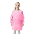thumbnail image 1 of Little Kid Kids Art Smock Apron With Pocket For Children Artist Painting Aprons Smocks With Long Sleeve Girls Referee Top Girls Full Sleeves Tops Medium Short Long Sleeve Shirt 4-8 Years Pink, 1 of 9