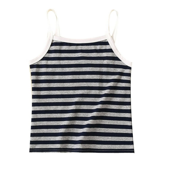 Little Kid Kids Toddler Baby Girls Spring Summer Sleeveless Striped Vest Clothing Western Tops for Teen Girls Sequin Top Little Girl Long Sleeve Shirt Size 6 Cool High Tops for 5-6 Years Black