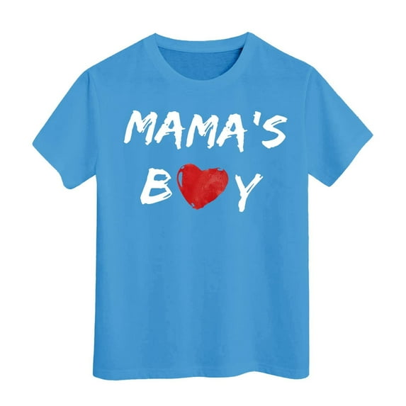 Little Kid MAMA'S BOY Toddler Boy Shirt Baby Tee T Shirts for Boys Boys under Shirts Size 14 Valentines Tees for Thanksgiving Top Toddler Plain Tops Kids Tee Shirt Quotes Band 4-5 Years Blue