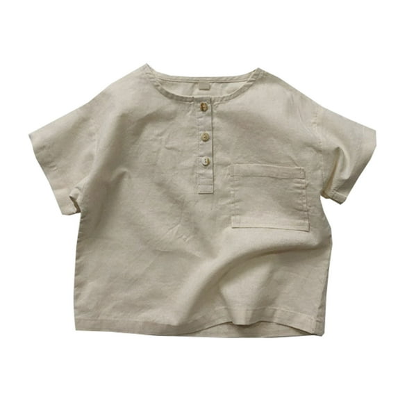 Little Kid Toddler Boys Girls Short Sleeve Summer Casual Tops Beach Holiday Shirts T Shirt Swim Tops for Boys 4t Plain Shirts Shirt Size 14 Plaid Top Toddler Boy Thermal Kid Plain 5-6 Years Beige