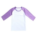 thumbnail image 1 of Little Kid Toddler Child Boys Girls Long Sleeve Color Blocking T Shirt Top Casual Shirt Long Sleeve for Kids Girl Undershirts First Birthday Girls Shirts Youth 3-4 Years Purple, 1 of 4