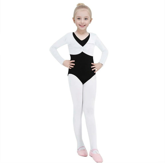 Little Kid Toddler Girls Long Sleeve Solid Color Blouse Ballet Wrap Tops Velvet Dance Dress Cover Up Toddler Girl Winter Outfits T Shirt for Children Girls Undershirts Tops Bulk 5-6 Years White