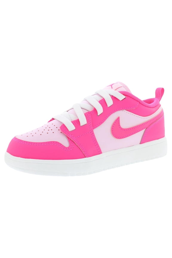 Jordan 1 Low ALT Leather PS Girls Shoes Size 2, Color: Pink Foam/Hyper Pink