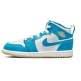 thumbnail image 1 of Little Kid's Jordan 1 Mid Aquatone/Celestial Gold-White (DQ8424 400) - 2, 1 of 5
