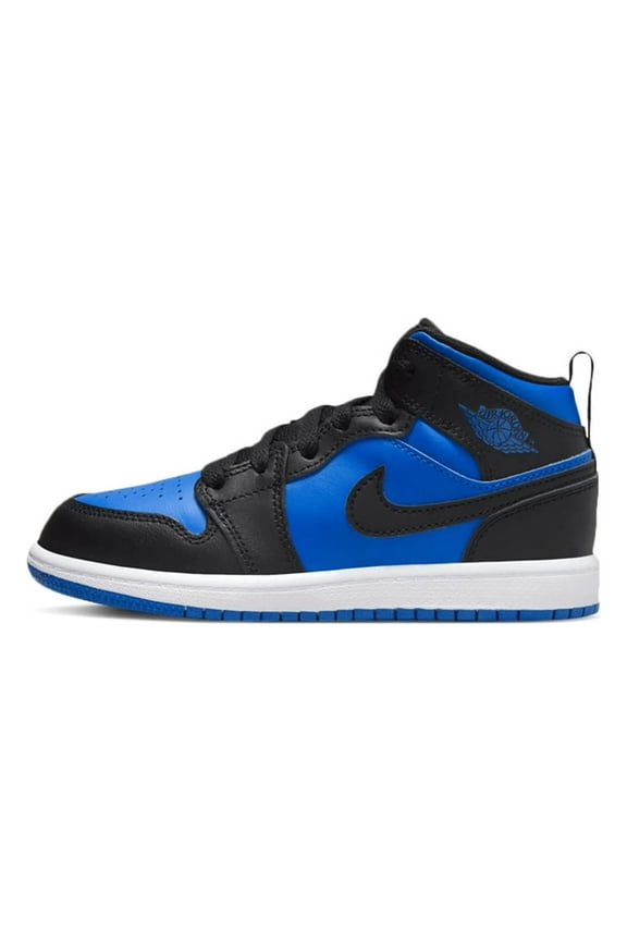 Little Kid's Jordan 1 Mid Black/Royal Blue-Black-White (DQ8424 042) - 11.5