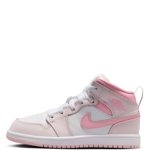 Little Kid's Jordan 1 Mid Pearl Pink/Med Soft Pink-White (DQ8424 600) - 3