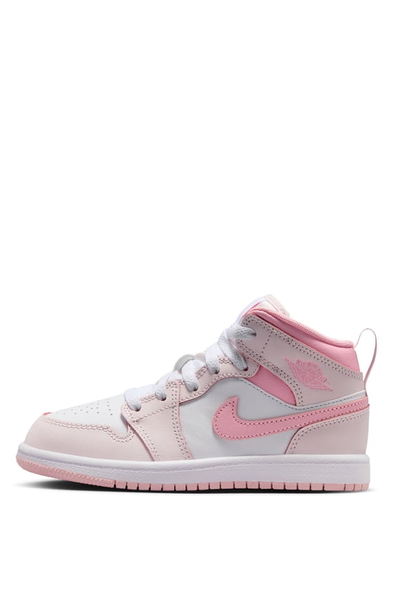 Little Kid's Jordan 1 Mid Pearl Pink/Med Soft Pink-White (DQ8424 600) - 3