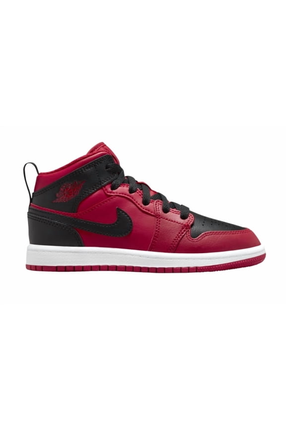 Little Kid's Jordan 1 Mid "Reverse Bred" Gym Red/Blck-White (640734 660) - 12