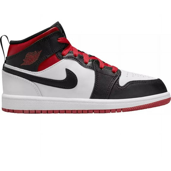 Little Kid's Jordan 1 Mid White/Gym Red-Black (DQ8424 106) - 11.5