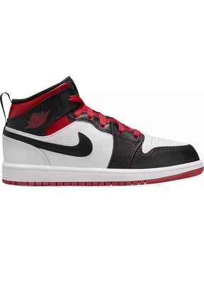 Little Kid's Jordan 1 Mid White/Gym Red-Black (DQ8424 106) - 11.5