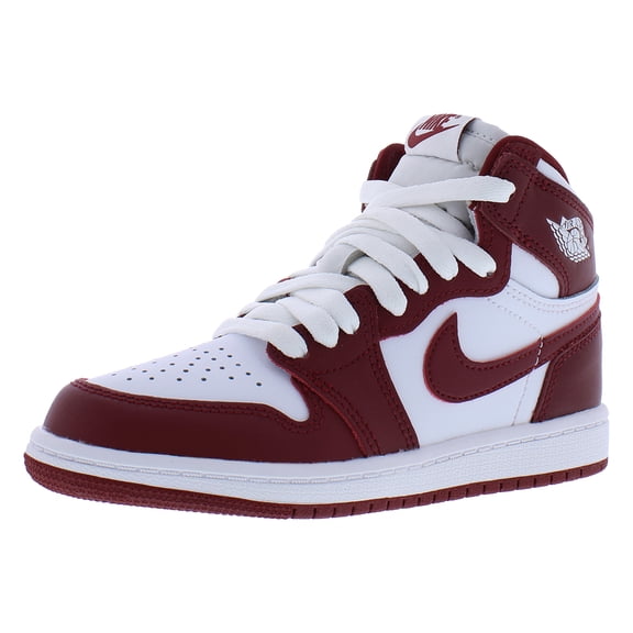 Nike Jordan 1 Retro High OG PS Boys Shoes Size 11, Color: White/Team Red