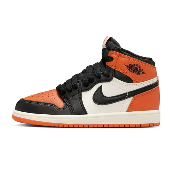 Little Kid's Jordan 1 Retro High OG Black/Black-Sail-Starfish (FD1412 008) - 1