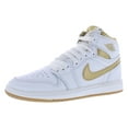 thumbnail image 1 of Nike Air Jordan 1 Retro High OG PS Boys Shoes Size 3, Color: White/Metallic Gold, 1 of 3