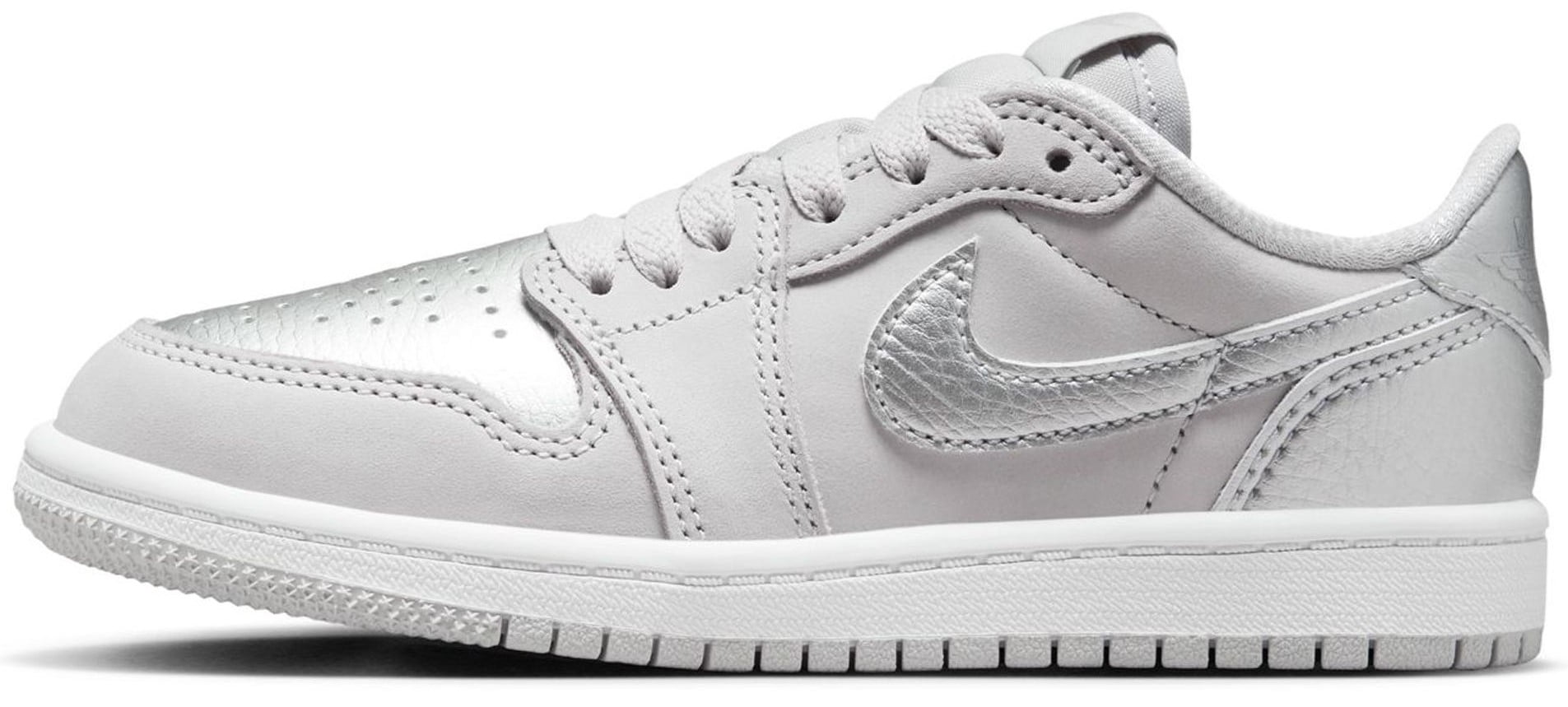 Little Kid's Jordan 1 Retro Low OG Neutral Grey/Metallic Silver (FQ5436 002) - 1.5