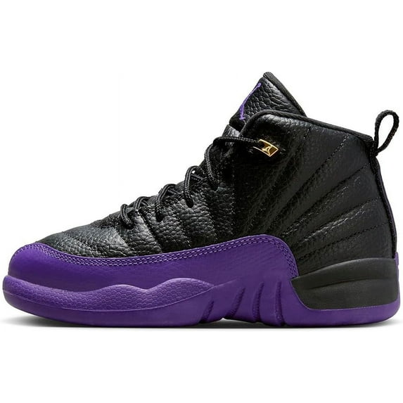 Little Kid's Jordan 12 Retro Black/Field Purple (151186 057) - 13.5