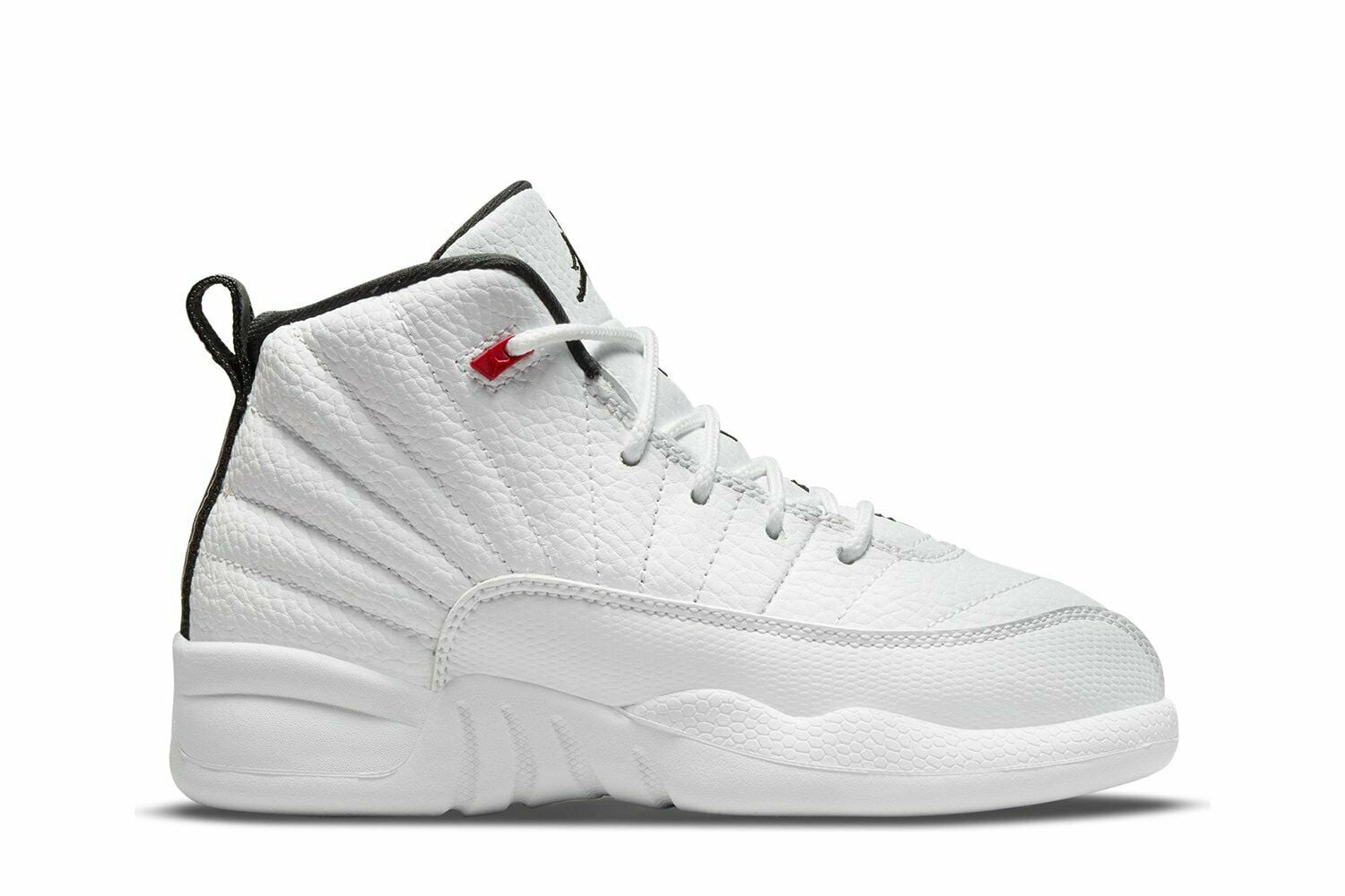 jordan retro 12 white black university red