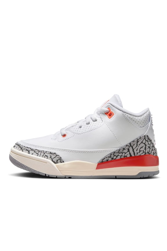 Little Kid's Jordan 3 Retro "Georgia Peach" Wht/Csmc Cly-Sl (FQ9174 121) - 2.5