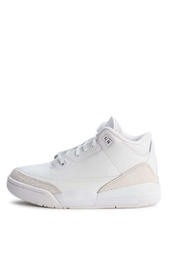 Little Kid's Jordan 3 Retro "Pure Money" White/Metallic Silver-White (DM0966 111) - 1