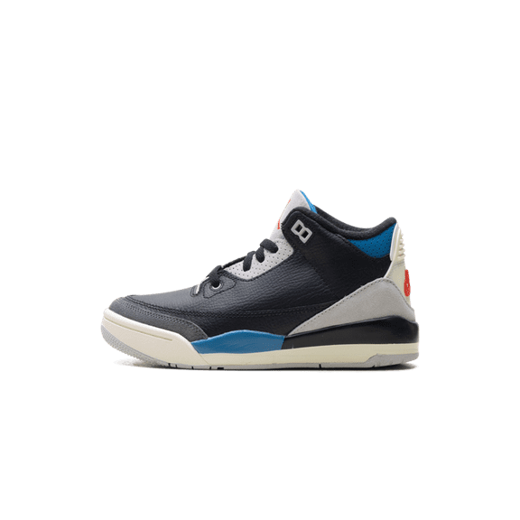 Little Kid's Jordan 3 Retro "Rare Air" Blk/Chil Rd-Ntrl Gry (IB8969 004) - 2.5
