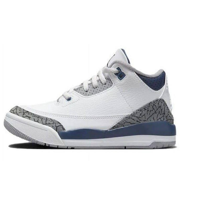 Little Kid s Jordan 3 Retro White Midnight Navy DM0966 140 2.5 Walmart