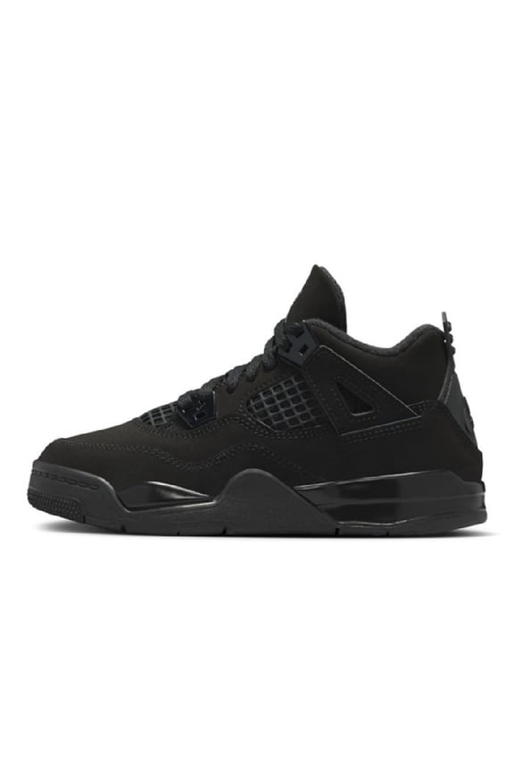 Little Kid's Jordan 4 Retro OG "Black Cat" Black/Black-LT Graphite (IB4388 010) - 1