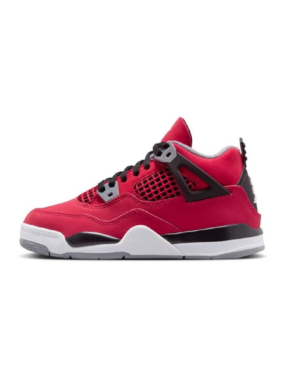 Little Kid's Jordan 4 Retro "Toro Bravo" Fire Red/White-Blk (HV4381 600) - 12