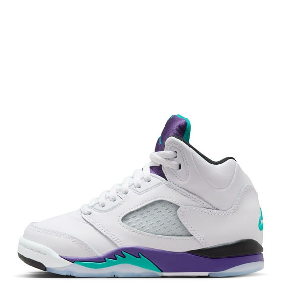 Little Kid's Jordan 5 Retro OG White/New Emerald-Grape Ice (HQ7979 100) - 11.5