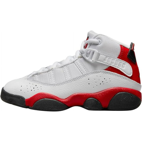Little Kid's Jordan 6 Rings White/Black-University Red (323432 126) - 11.5