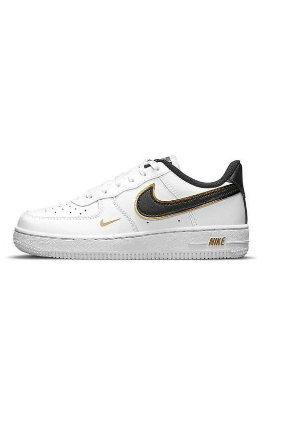Little Kid's Nike Air Force 1 LV8 White/Black-Metallic Gold (DM3386 100) - 10.5