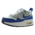 thumbnail image 1 of Nike Air Max 1 EasyOn PS Boys Shoes Size 9, Color: White/Neutral Grey/Black/Game Royal, 1 of 5