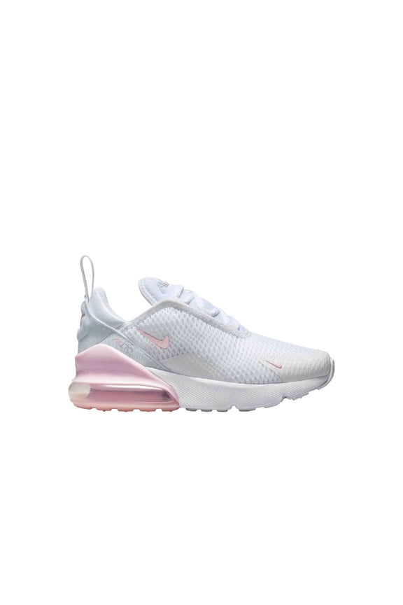 Little Kid's Nike Air Max 270 White/Pink Foam-LT Smoke Grey (AO2372 122) - 11