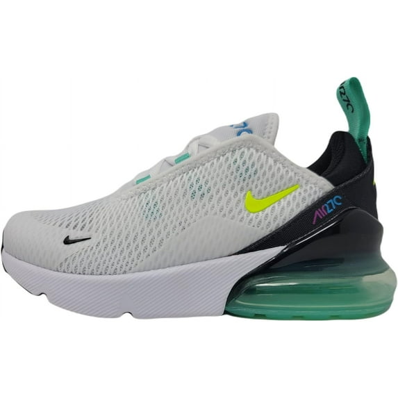 Little Kid's Nike Air Max 270 White/Volt-Black-Laser Blue (DX3348 100) - 1.5