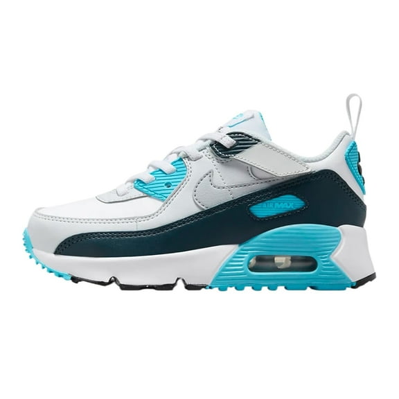 Little Kid's Nike Air Max 90 Easyon White/Wolf Grey-Baltic Blue (HF6357 100) - 8
