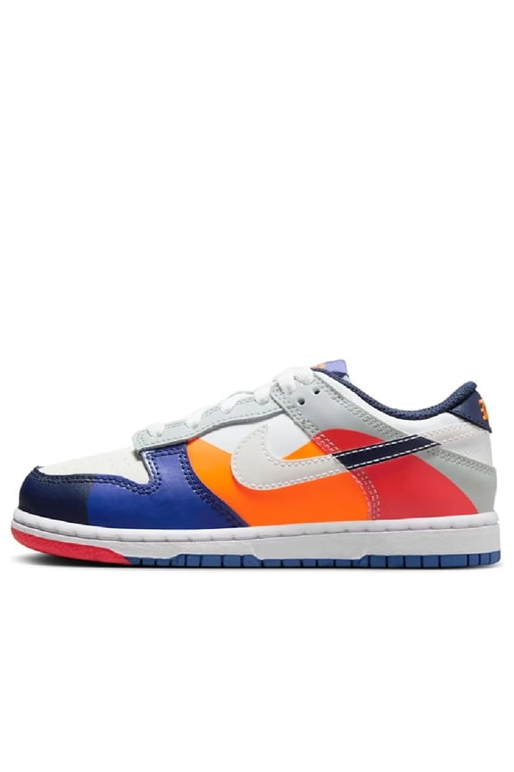 Little Kid's Nike Dunk Low SE White/White-Light Silver (FQ7673 100) - 12.5